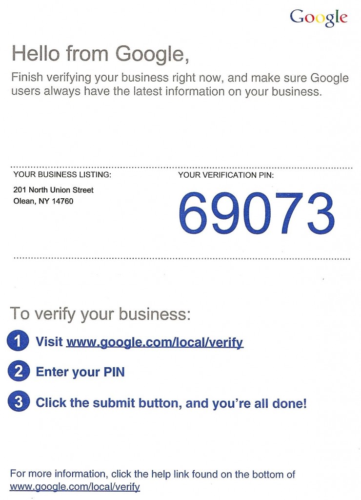 Step by Step Guide to the Google+ Business/Local Merge Verification Process
